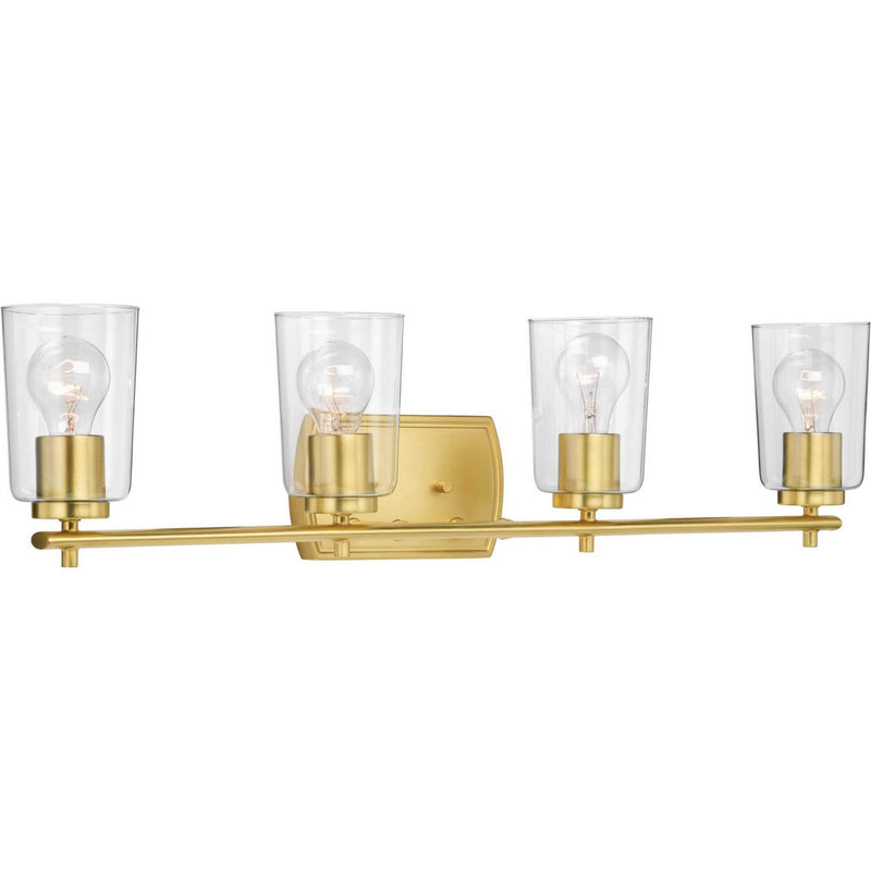 Progress Lighting P300157-012 Four Light Bath & Vanity, Satin Brass