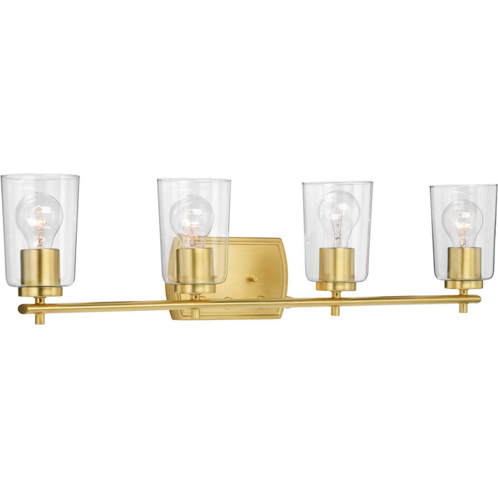 Progress Lighting P300157-012 Four Light Bath & Vanity, Satin Brass