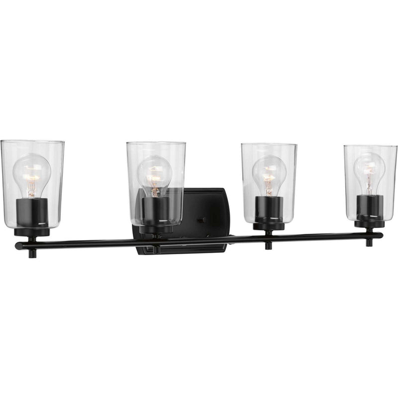 Progress Lighting P300157-031 Four Light Bath & Vanity, Black