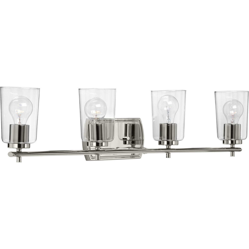 Progress Lighting P300157-104 Four Light Bath & Vanity, Polished Nickel