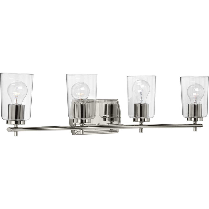 Progress Lighting P300157-104 Four Light Bath & Vanity, Polished Nickel