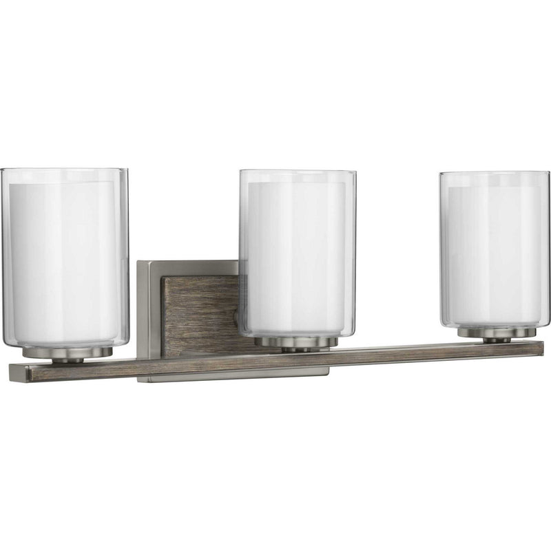 Progress Lighting P300217-009 Three Light Bath & Vanity, Brushed Nickel