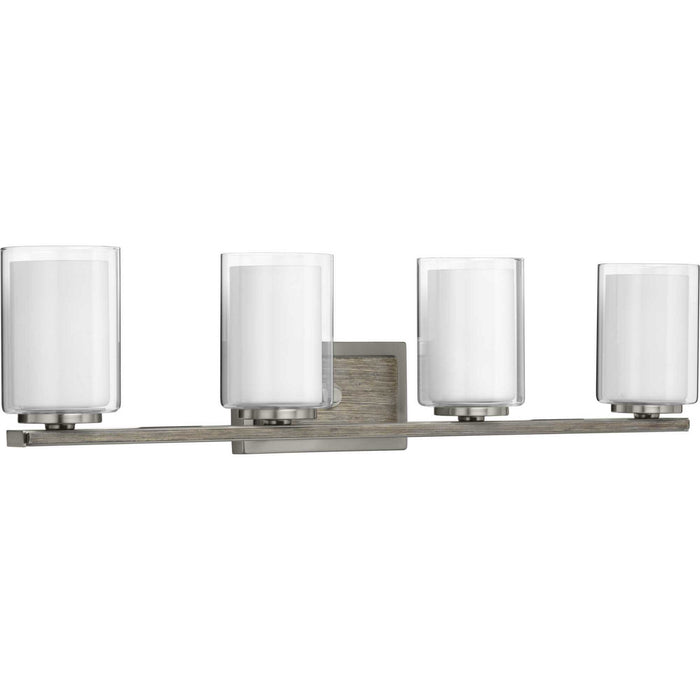 Progress Lighting P300218-009 Four Light Bath & Vanity, Brushed Nickel