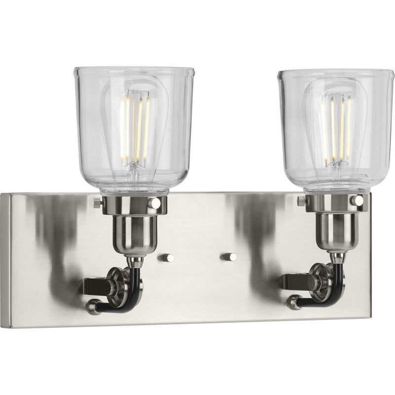 Progress Lighting P300227-009 Two Light Bath & Vanity, Brushed Nickel