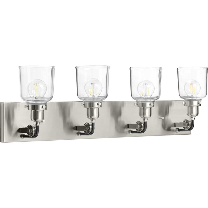 Progress Lighting P300229-009 Four Light Bath & Vanity, Brushed Nickel