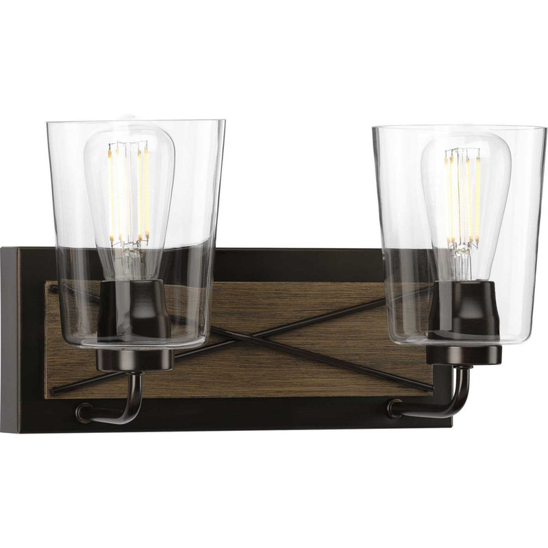 Progress Lighting P300230-020 Two Light Bath Bracket, Antique Bronze