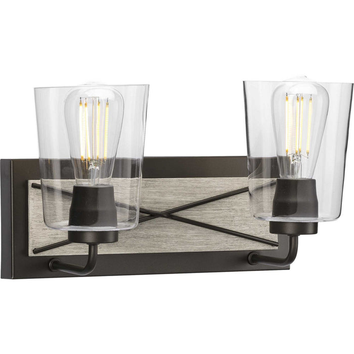 Progress Lighting P300230-143 Two Light Bath Bracket, Graphite
