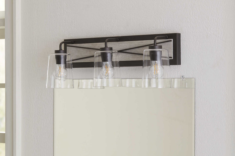 Progress Lighting P300231-143 Three Light Bath Bracket, Graphite