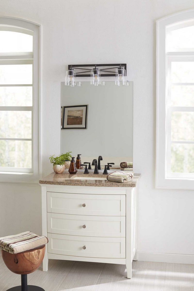 Progress Lighting P300231-143 Three Light Bath Bracket, Graphite