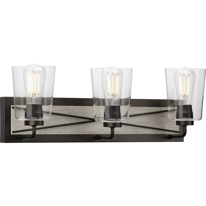 Progress Lighting P300231-143 Three Light Bath Bracket, Graphite