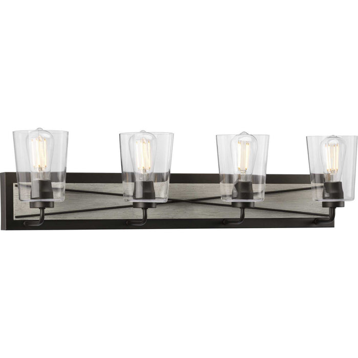 Progress Lighting P300232-143 Four Light Bath Bracket, Graphite
