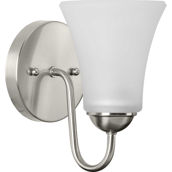 Progress Lighting P300233-009 One Light Bath Bracket, Brushed Nickel
