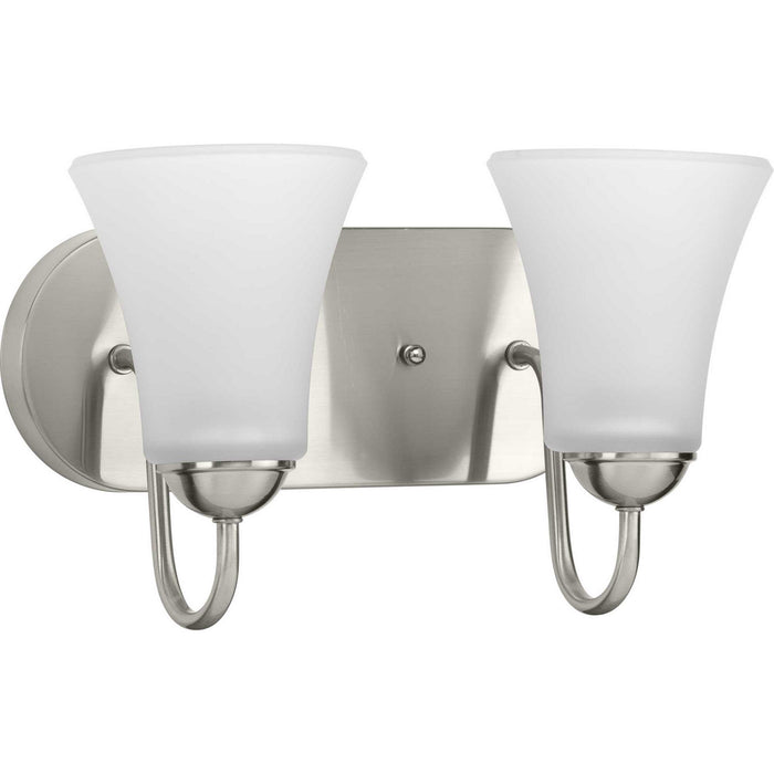 Progress Lighting P300234-009 Two Light Bath Bracket, Brushed Nickel