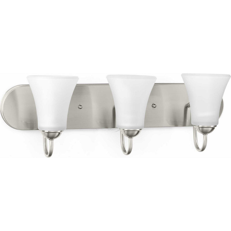 Progress Lighting P300235-009 Three Light Bath Bracket, Brushed Nickel