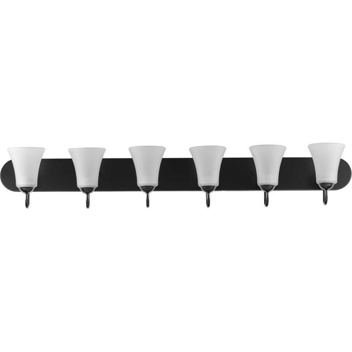 Progress Lighting P300238-031 Six Light Bath Vanity, Black