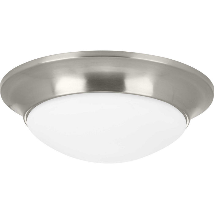Progress Lighting P350146-009 One Light Flush Mount, Brushed Nickel