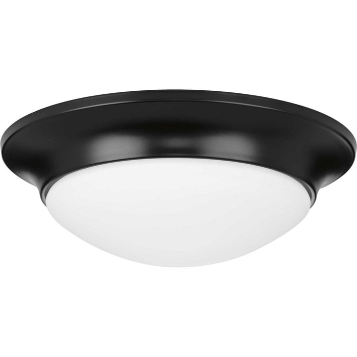 Progress Lighting P350146-031 One Light Flush Mount, Black