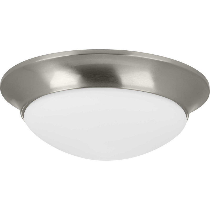 Progress Lighting P350147-009 Two Light Flush Mount, Brushed Nickel