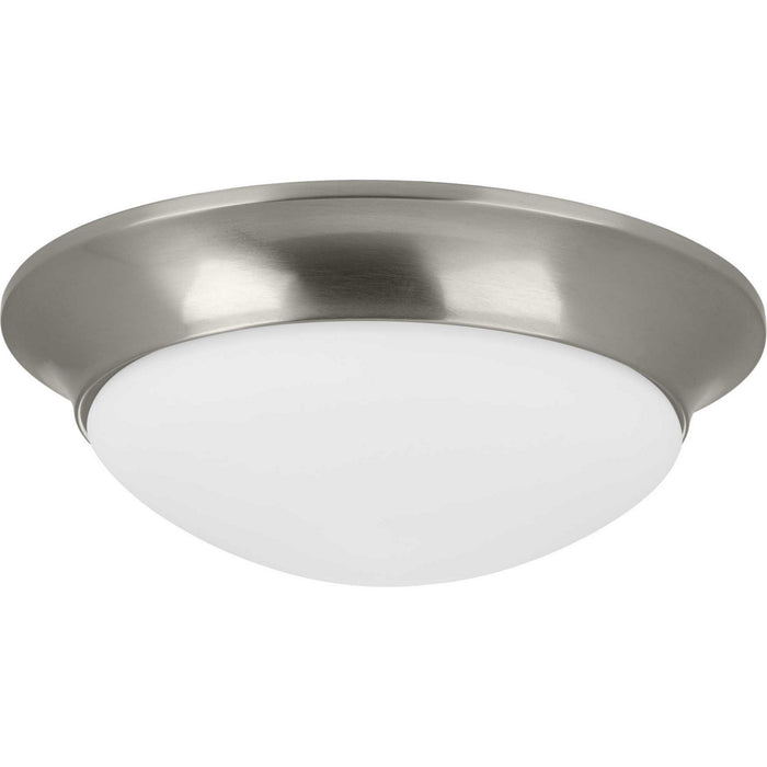 Progress Lighting P350147-009 Two Light Flush Mount, Brushed Nickel