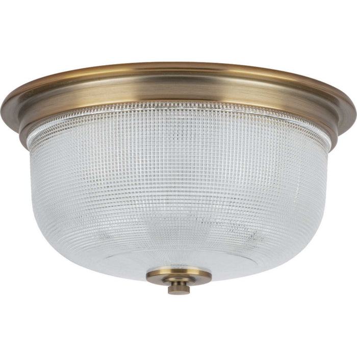 Progress Lighting P3740-163 Two Light Flush Mount, Vintage Brass