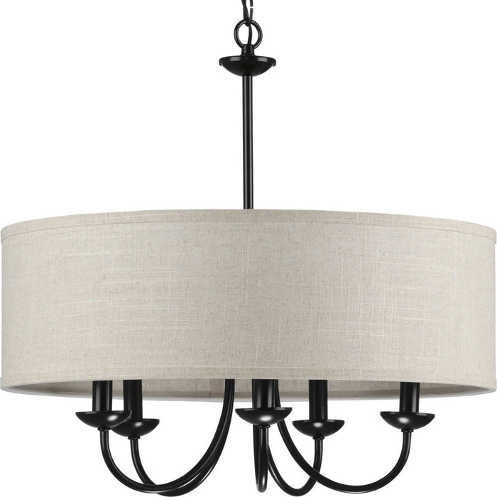 Progress Lighting P400193-031 Five Light Chandelier, Black