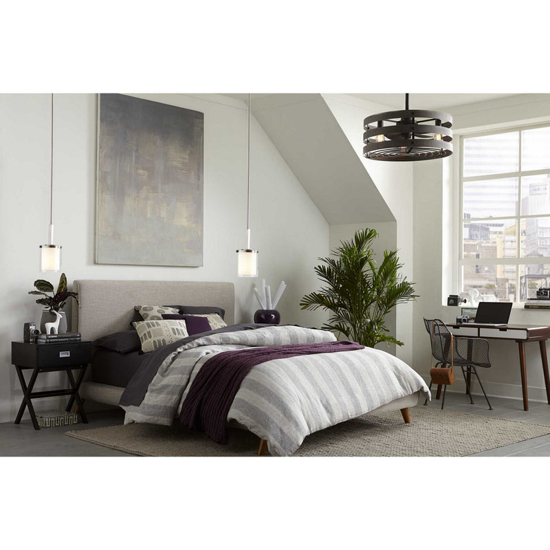 Progress Lighting P500192-009 One Light Mini Pendant, Brushed Nickel