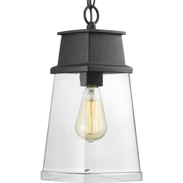 Progress Lighting P550033-031 One Light Hanging Lantern, Textured Black