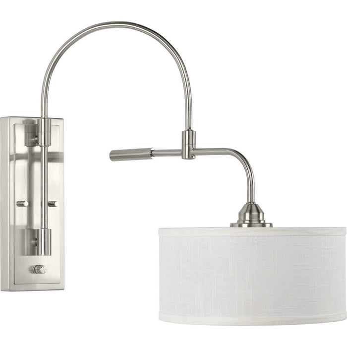 Progress Lighting P710045-009 One Light Swing Arm Wall Bracket, Brushed Nickel