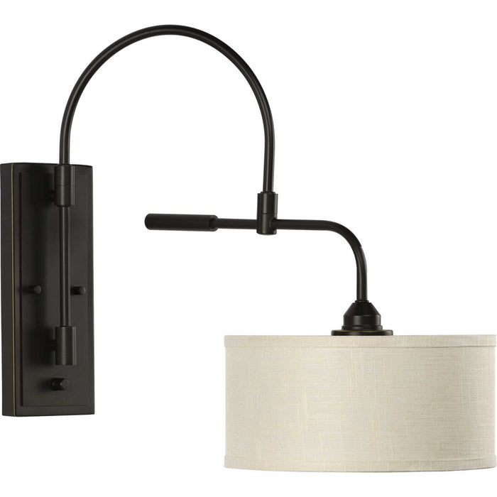 Progress Lighting P710045-020 One Light Swing Arm Wall Bracket, Antique Bronze