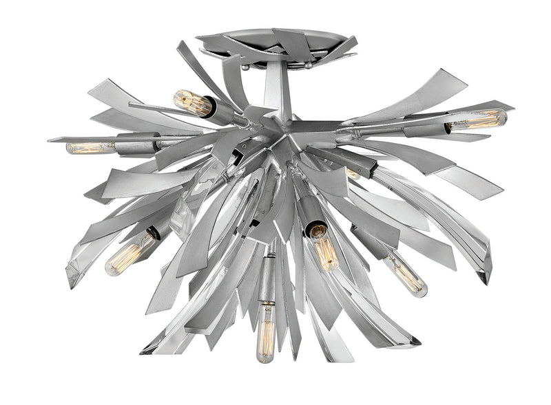 Fredrick Ramond FR40903GG LED Semi-Flush Mount, Glacial