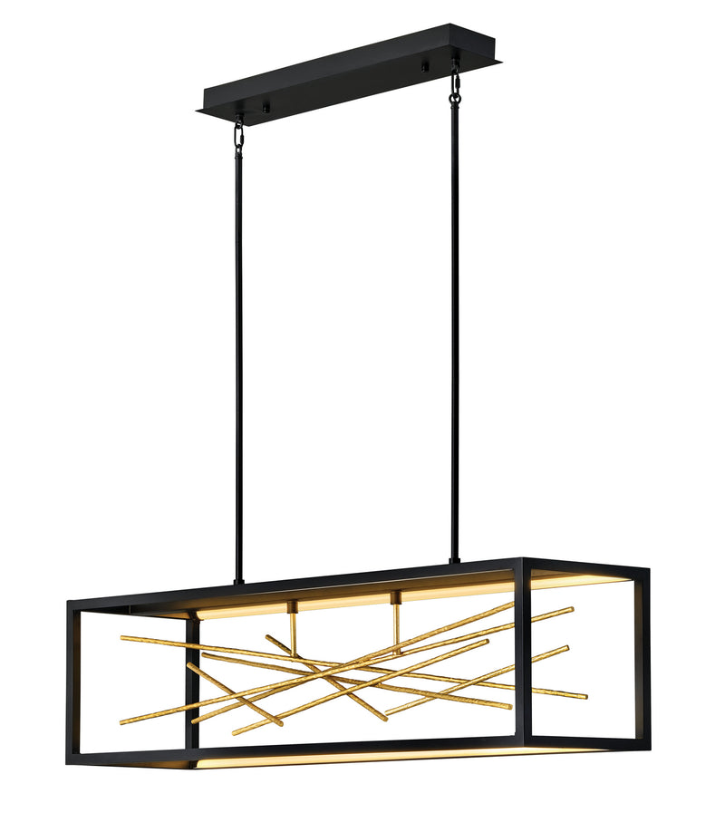 Fredrick Ramond FR46406BLK LED Linear Pendant, Black