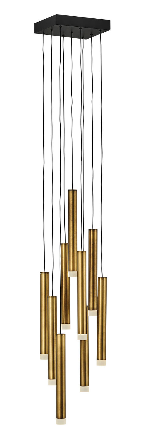 Fredrick Ramond FR49906HBR LED Pendant, Heritage Brass