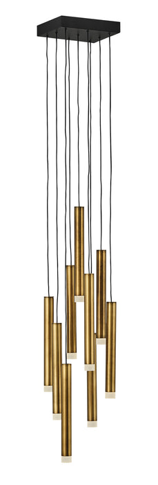 Fredrick Ramond FR49906HBR LED Pendant, Heritage Brass