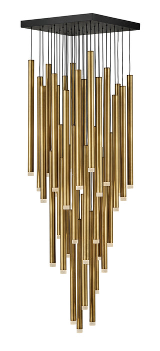 Fredrick Ramond FR49908HBR LED Pendant, Heritage Brass