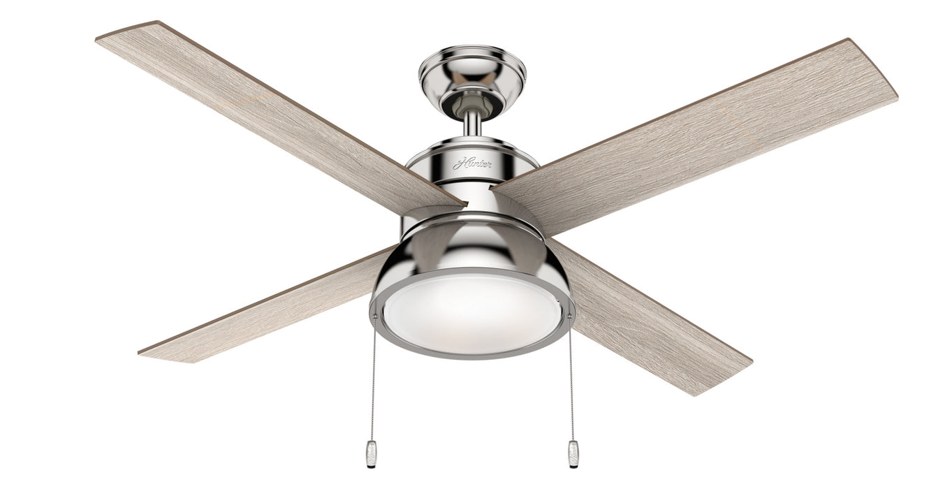 Hunter 54153 52" Ceiling Fan, Polished Nickel