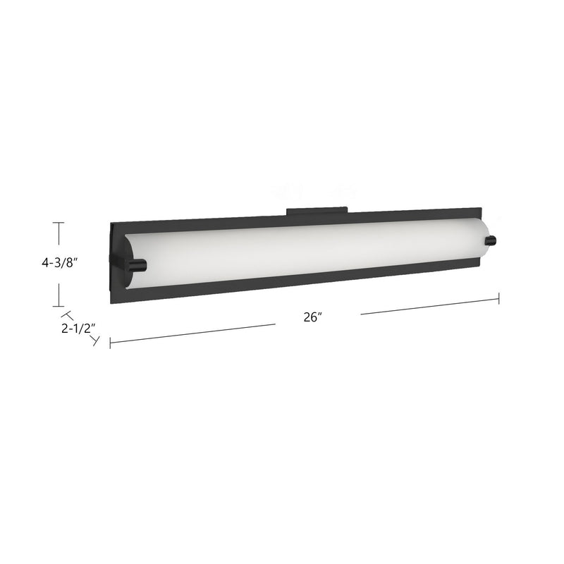Kuzco Lighting 601001BK-LED LED Bathroom Fixture, Black