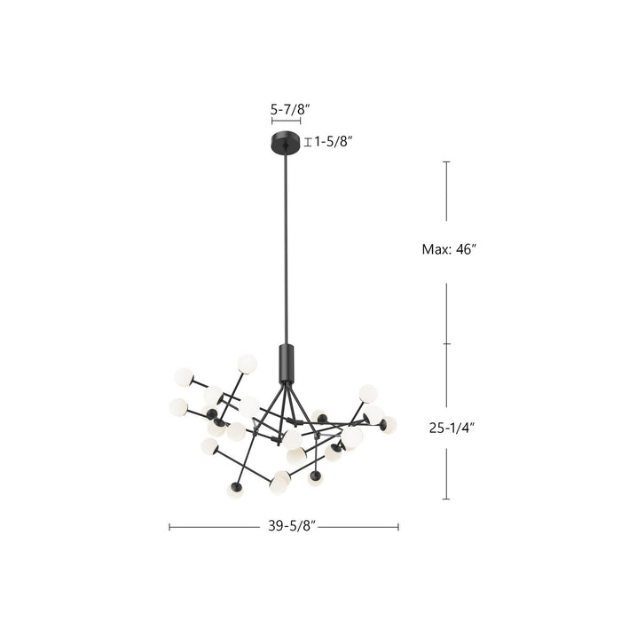 Kuzco Lighting CH97139-BK LED Chandelier, Black