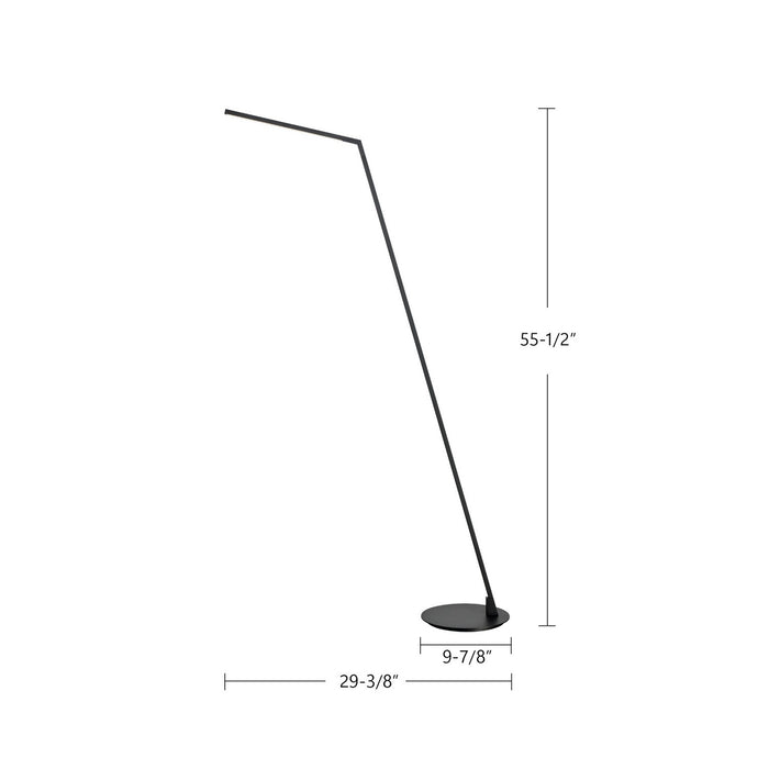 Kuzco Lighting FL25558-BK LED Floor Lamp, Black