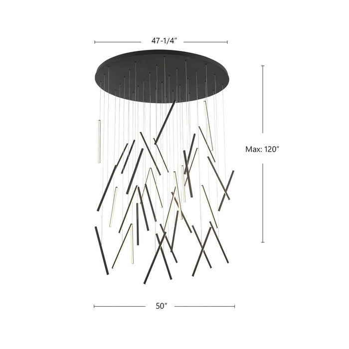 Kuzco Lighting MP14850-BK LED Pendant, Black