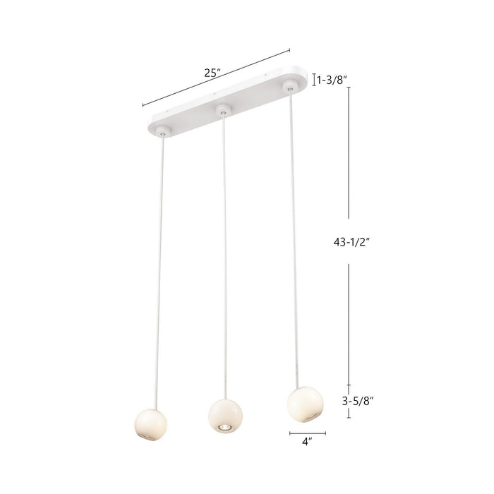 Kuzco Lighting MP47613-WH LED Pendant, White
