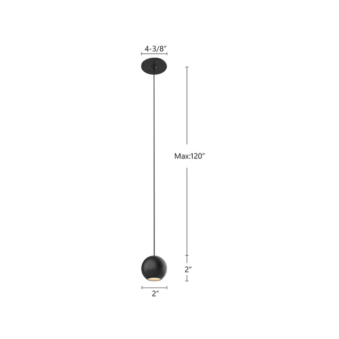 Kuzco Lighting PD15302-BK LED Pendant, Black