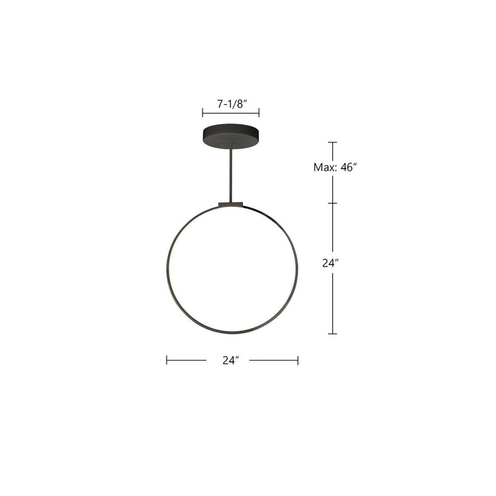 Kuzco Lighting PD82524-BK LED Pendant, Black