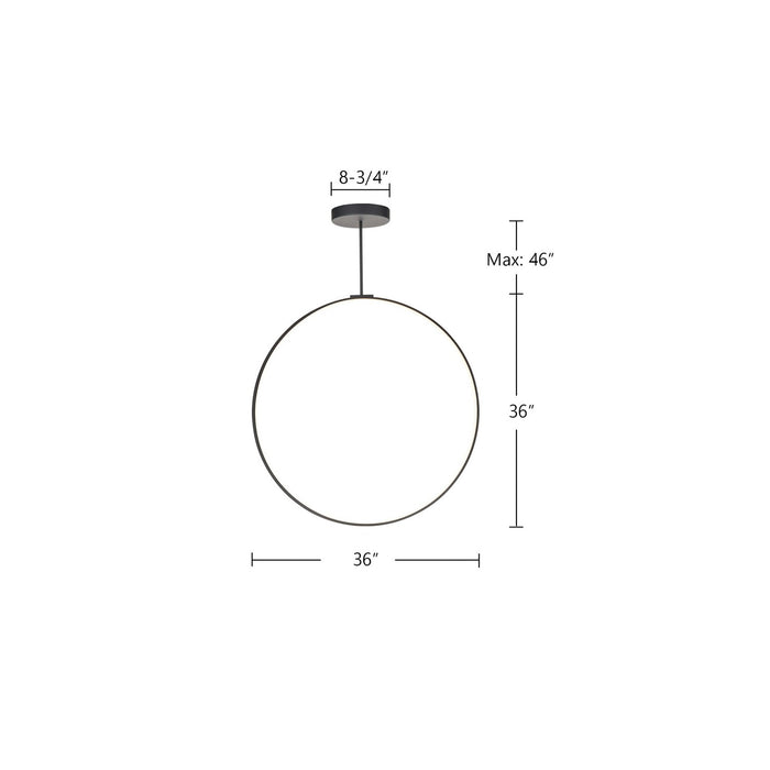 Kuzco Lighting PD82536-BK LED Pendant, Black