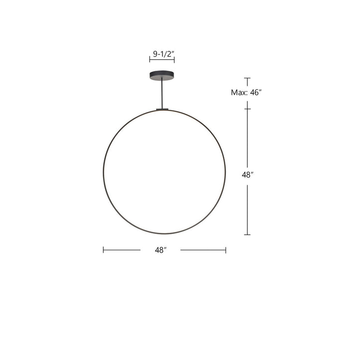Kuzco Lighting PD82548-BK LED Pendant, Black