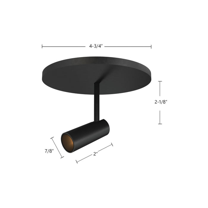 Kuzco Lighting SF15001-BK LED Semi-Flush Mount, Black