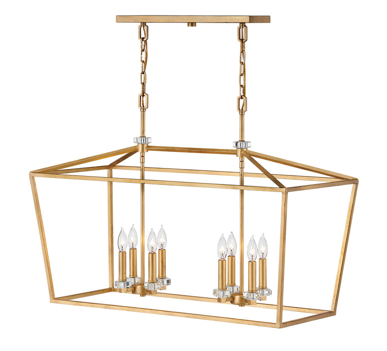 Hinkley 3534DA LED Chandelier, Distressed Brass