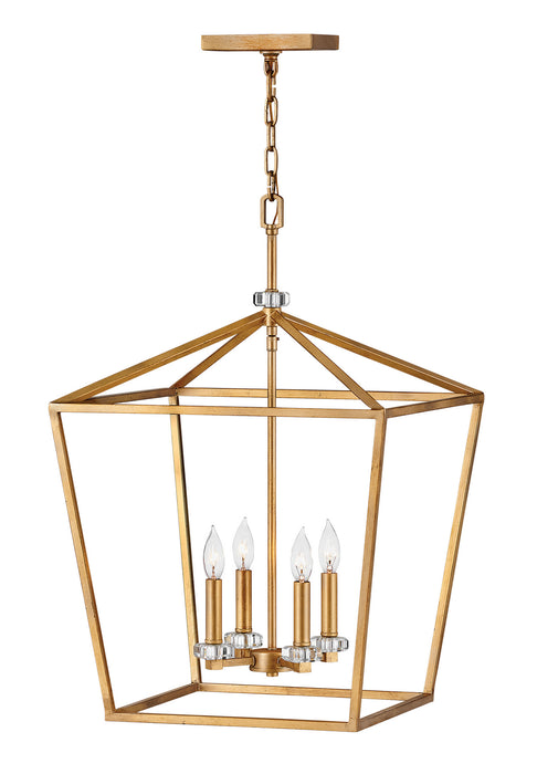 Hinkley 3536DA LED Chandelier, Distressed Brass