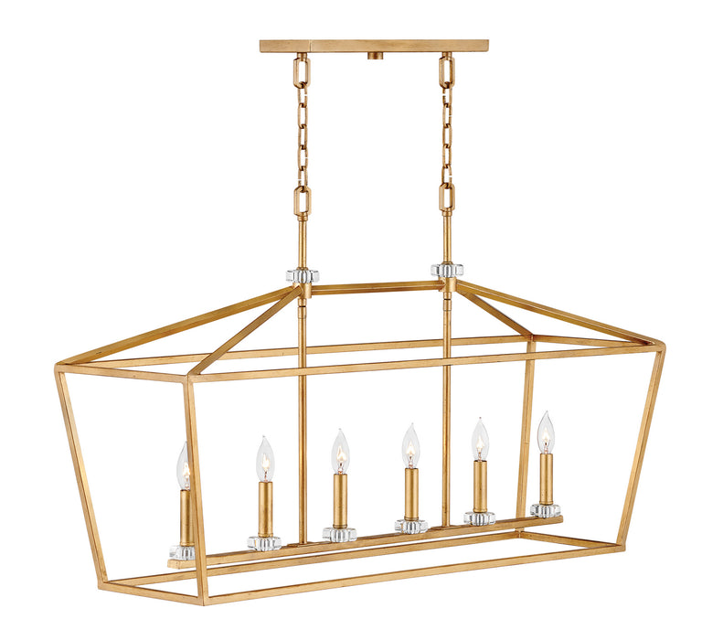 Hinkley 3539DA LED Chandelier, Distressed Brass