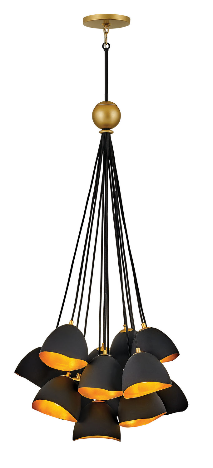 Hinkley 35906SHB LED Chandelier, Shell Black