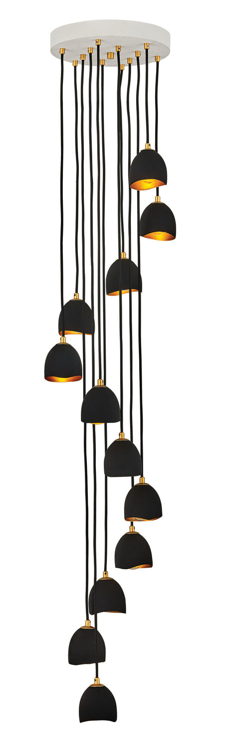 Hinkley 35908SHB LED Chandelier, Shell Black